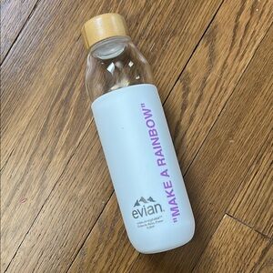 EVIAN BY VIRGIL ABLOH x SOMA Make A Rainbow Refillable Glass Water Bottle
